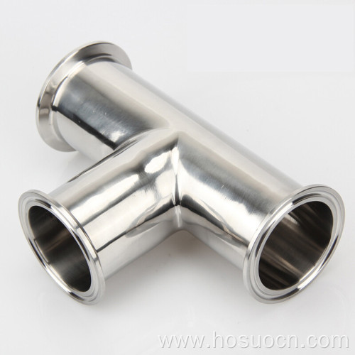 Sanitary Pipe Fittings Stainless Steel Equal Tee